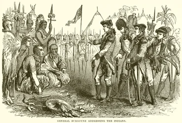 General Burgoyne addressing the Indians