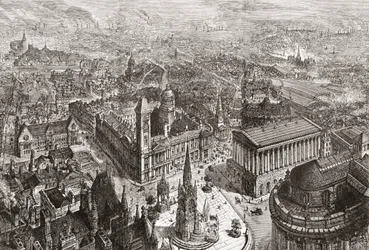 General View of Birmingham, West Midlands, England