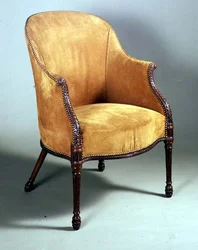 George III bergere chair, late 18th century