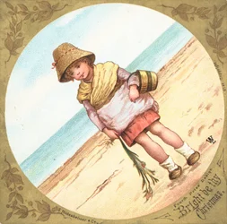Girl standing on the beach