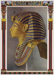 Gold portrait mask from the mummy of Tutankhamun, discovered in the Pharaoh