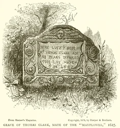 Grave of Thomas Clark, Mate of the Mayflower, 1627