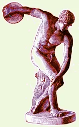 Greek Athlete Throwing the Discus, Illustration from Cassell