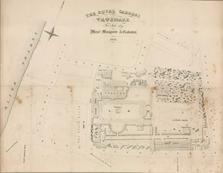 Ground plan of Vauxhall Gardens, London