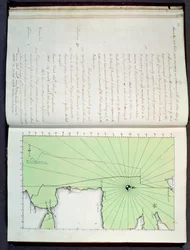 Hand drawn map of the coasts of Portugal and Spain, 1756