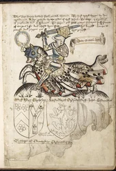 Henry VI on horseback, Coats of Arms in the time of Henry VI