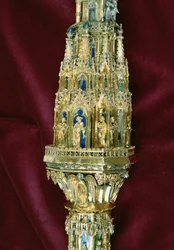 Head of the crozier of William of Wykeham: Peter side (detail)