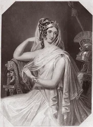 Helen, wife to Menelaus (Troilus and Cressida) in - Gallery of the women of Shakespeare, collection of forty-five serious portraits by early London artists, enriched with critical and literary notices around 1838