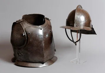 Helmet, breastplate and back plate, mid 17th century