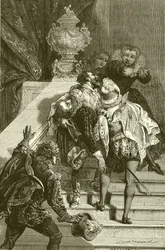 Henry IV Wounded, Taken to the Louvre