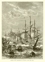 Henry VIII Landing at Calais, June 30, 1513