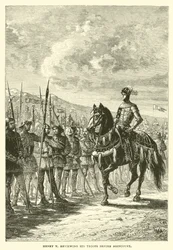 Henry V reviewing his troops before Agincourt
