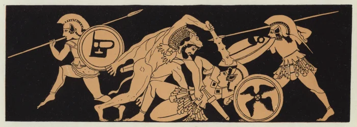Hercules taking the girdle of Penthesilea, Queen of the Amazons