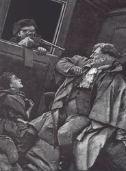 Highwayman Robs a Stagecoach