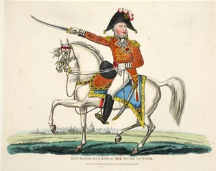 His Royal Highness, The Duke of York, Illustration from An Historical Account of the Battle of Waterloo by William Mudford, 1816