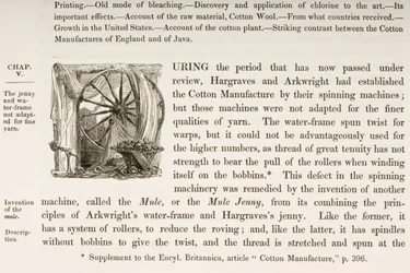 Historiated Initial D, from a Book on British Cotton Manufacturing