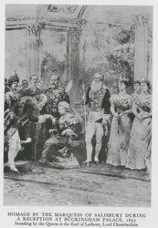 Homage by the Marquess of Salisbury during a Reception at Buckingham Palace