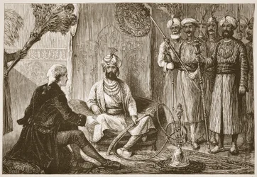 Hyder Ali and the Missionary, Illustration from Cassell