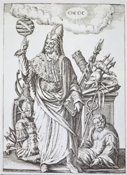 Ideal Figure of Hermes Trismegistus, Copy of Illustration from De Divinatione et Magicis Praestigiis by Jean-Jacques Boissard, 1605, published late 19th Century