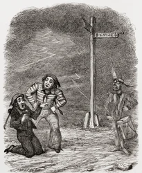 Illustration after George Cruikshank for the poem 