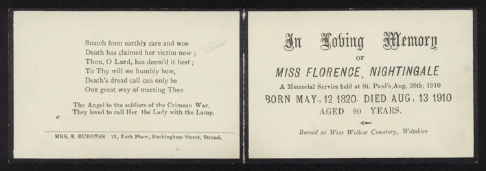 In Loving Memory of Florence Nightingale