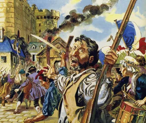 In Paris, the French Revolution began with the storming of the Bastille