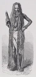 Indian Fakir, from The History of Mankind, Vol.III, by Prof. Friedrich Ratzel, 1898