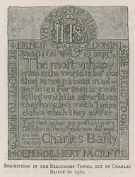 Inscription in the Beauchamp Tower