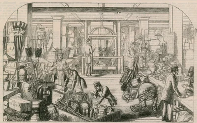 Interior of a City warehouse, London