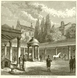 Interior of the Court-Yard of Old Tattersalls