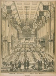 Interior of the Guildhall During the Grand Civic Banquet, 9 November 1837