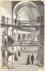 Interior of the House of Detention, Clerkenwell, illustration from The Criminal Prisons of London and Scenes from Prison Life by Henry Mayhew and John Binny, pub. 1862