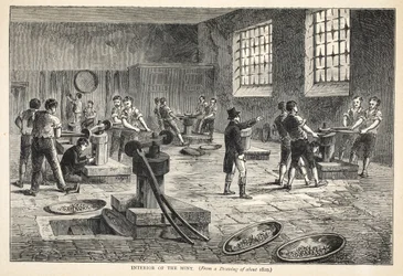Interior of the Mint, from a drawing of about 1820