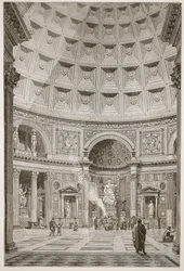 Interior of the Pantheon at Rome (restored)