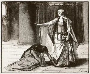 Interview between the Empress Matilda and Queen Maud (Illustration from Cassell