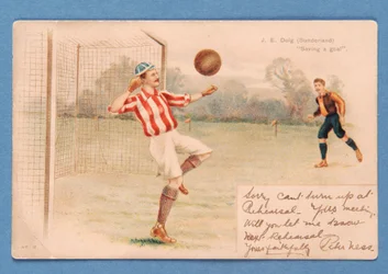 J.E. Doig (Sunderland) Saving a Goal