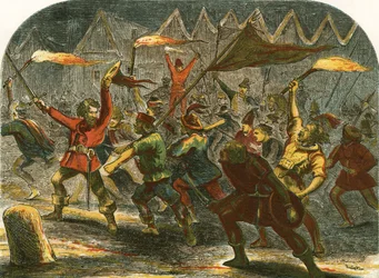Jack Cade attacking London at night