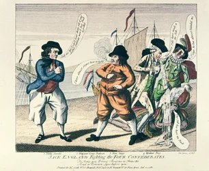 Jack England Fighting the Four Confederates