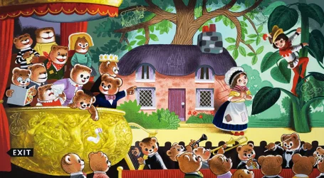Jack and the Beanstalk Being Watched by Teddy Bears