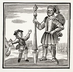 Jack and the Giant, illustration from Chap-books of the Eighteenth Century by John Ashton, pub. 1882