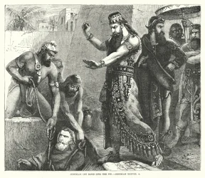 Jeremiah Let Down into the Pit, Jeremiah XXXVIII, 6 (engraving)