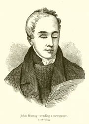 John Murray, reading a newspaper