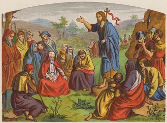 John the Baptist preaching in the wilderness of Judea