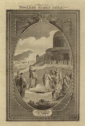 Jonah preaching to the Ninevites, Jonah, Chapter 3, Verse 4