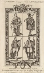 Julius Caesar, A Danish General, Egbert and Ethelwolf, Illustration from 