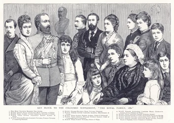 Key Block to the Coloured Supplement, The Royal Family, 1880