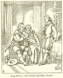 King James I with Steenie and Baby Charles