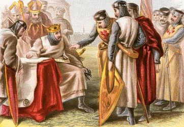 King John being forced to sign Magna Carta