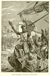 King Richard Landing in Palestine