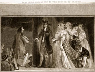 Lady Mary Presented to the Prince of Orange, Illustration from David Hume